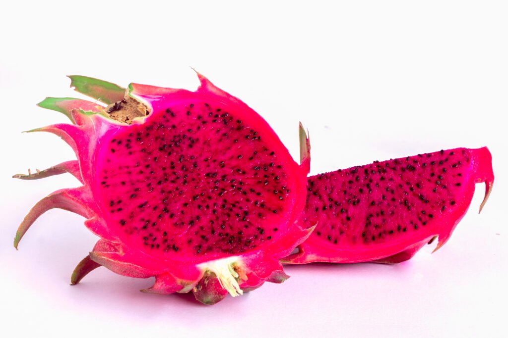 dragon fruit or pitaya on white background, isolated